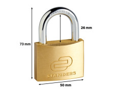 CADENAS 50MM LAITON ACT + 2 CLES