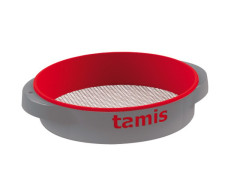 TAMIS NUMERO 14 EN ABS ET METAL CONFORT POIGNEE ROUGE OCAI