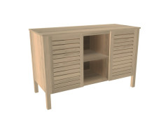 MEUBLE SOUS VASQUE TALIX COLORIS CHENE NATUREL LARG 120 X P50 X H58 CM