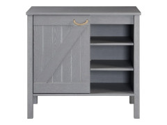 MEUBLE SOUS VASQUE SEASIDE CHENE GRISE PLAQUE BOIS L85XP50XH78 1 PORTE