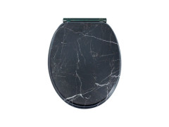 ABATTANT WC STAVOS FREIN CHUTE DECLIPSABLE MDF MARBRE/NOIR