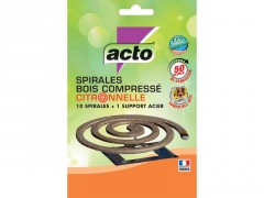 ANTI-MOUSTIQUE ACTO SPIRALE + SUPPORT BOIS LOT 10