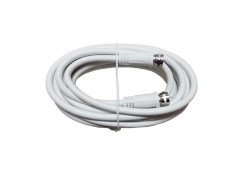 CABLE SATELLITE COAXIAL FICHE F MALE/MALE 4M BLANC