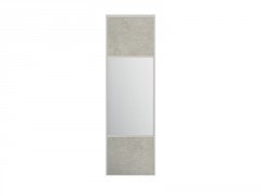 PORTE DE PLACARD COULISSANTE CIMENT EFFET BETON+MIROIR 250X76,2CM