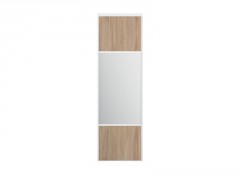 PORTE DE PLACARD COULISSANTE DAKOTA CHENE+MIROIR 250X76,2CM