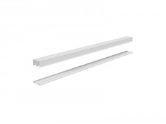 RAIL/BANDEAU 130CM LAQUE BLANC LOT DE 2