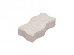PAVE BETON VIBROCOMPRESSE S IVOIRE L.24.5 CM X L.12.5 CM X EP.6 MM