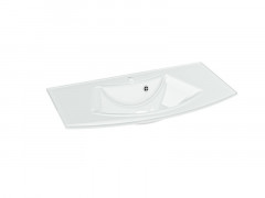 PLAN VASQUE VERRE 90CM IMAGE3 BLANC