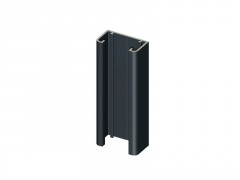 GLISSIERE ALUMINIUM POUR CLOTURE KLOSUP 1M2 NOIR