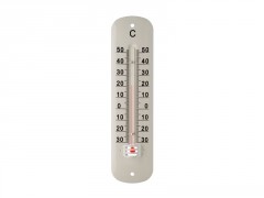THERMOMETRE METAL PEINT 20CM BLANC