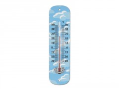 THERMOMETRE METAL PEINT DECOR NUAGE 20CM