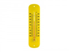 THERMOMETRE METAL VERNI JAUNE