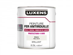 PEINTURE FER BLANC BRILLANT 2,5L LUXENS