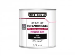 PEINTURE FER NOIR BRILLANT 0,5L LUXENS