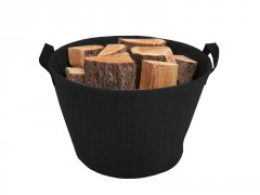 SAC BUCHE TEAHUPO TOILE JUTE NOIR 50X51CM