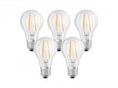 AMPOULE LED STANDARD E27 60W VERRE CLAIR BLANC CHAUD X5 OSRAM