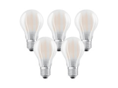 AMPOULE LED STANDARD E27 60W VERRE OPALIN BLANC CHAUD X5 OSRAM