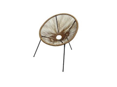 FAUTEUIL ACAPULCO ACIER ET POLYETHYLENE METAL NATUREL