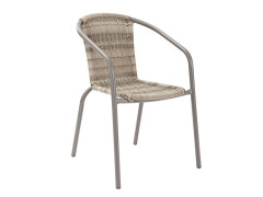 CHAISE EMPILABLE ELIA ACIER RESINE TRESSEE