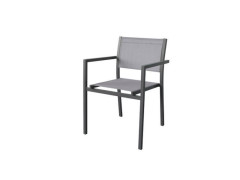 FAUTEUIL EMPILABLE ACIER ET TEXTILENE ANTHRACITE