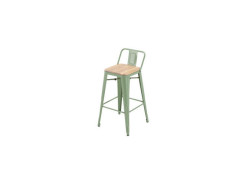 TABOURET OXFORD ACIER ACACIA VERT CLAIR