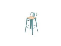 TABOURET OXFORD ACIER ACACIA BLEU CLAIR