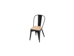 CHAISE OXFORD ACIER ACACIA NOIR