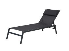 BAIN SOLEIL RIBA ACIER ET TEXTILNE GRIS ANTRHACITE 3 POSITIONS