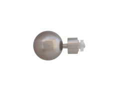 EMBOUT METAL D20 GLAM BOULE CHROME BROSSE INSPIRE X2