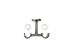 SUPPORT METAL D20/28 GLAM DOUBLE PLAFOND 90MM CHROME BROSSE INSPIRE