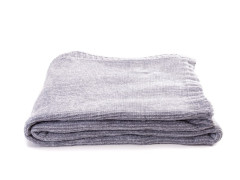 PLAID CHENILLE FRANGE GRIS 130X170CM