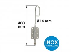 VERROU BAIONNETTE D14 L400 INOX