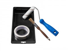 ROULEAU 110 MM+BAC +PINCEAU 20 MM+ADHESIF POUR LASURE DEXTER