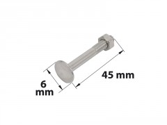 BOULON TETE RONDE COLLET CARRE 6X45 INOX LOT 8