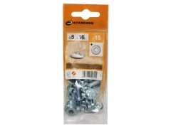 BOULON POELIER TETE FENDUE AZ B18 STANDERS 5X16 X15