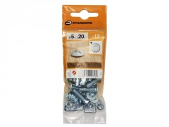 BOULON POELIER TETE FENDUE AZ B18 STANDERS 5X20 X12