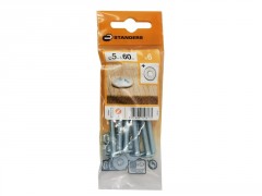 BOULON POELIER TETE FENDUE AZ B18 STANDERS 5X60 X6