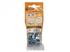 BOULON POELIER TETE FENDUE AZ B18 STANDERS 8X30 X4