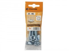 BOULON POELIER TETE FENDUE AZ B18 STANDERS 8X40 X4