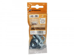 BOULON TETE 6 PANS  AZ B30 STANDERS 10X30 X2