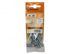 BOULON TETE FRAISEE AZ B12 STANDERS 4X20 X20