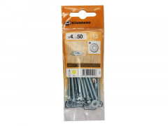 BOULON TETE FRAISEE AZ B12 STANDERS 4X50 X12