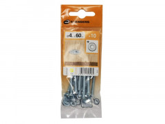 BOULON TETE FRAISEE AZ B12 STANDERS 4X60 X10