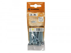 BOULON TETE FRAISEE AZ B12 STANDERS 5X40 X10