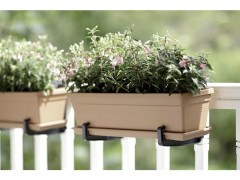 SOUCOUPE BALCONNIERE POLYPROPYLENE TERRE CUITE LONGUEUR 47CM