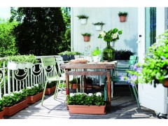 BALCONNIERE POLYPROPYLENE TERRE CUITE 16,5X49CM