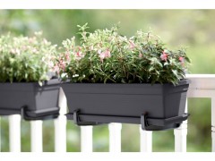 BALCONNIERE POLYPROPYLENE NOIR 16,5X49CM