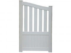 PORTILLON ALU BLANC AJOURE-PLEIN MOELLAN 1X1,25M