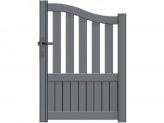 PORTILLON ALU GRIS AJOURE-PLEIN PENMARCH 1X1,25M