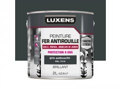 PEINTURE FER EXTERIEUR GRIS ANTHRACITE BRILLANT 2L